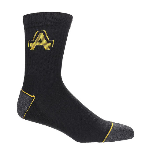 Amblers Safety Heavy Duty Black Work Socks - Pack of 3