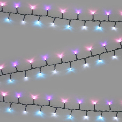 NOMA 720 Multi-Function Compact LED Lights, Pastel - 21.6m in a zig zag design on a grey background