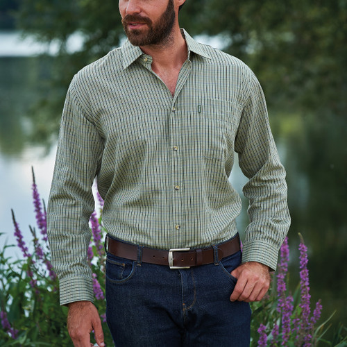 Champion Men's Cartmel Long Sleeved Shirt - Olive