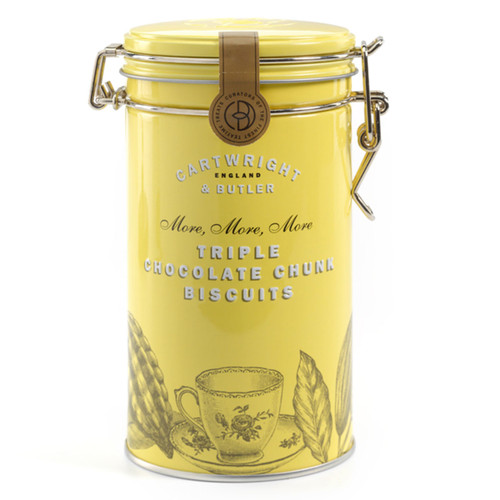 A kilner style tin filled with biscuits