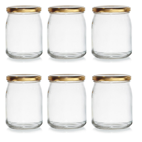6 x Screw Top Jam Jar, 17oz