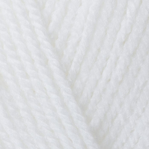 Alt text: Close-up of tightly twisted white yarn strands arranged diagonally, showing the texture and weave of the wool.