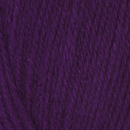 Close-up of tightly twisted purple yarn strands arranged diagonally, showing the texture and weave of the wool.