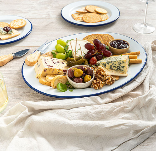 Falcon Enamel Oval Plate - 36cm