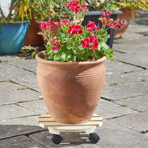 Smart Garden Wooden Pot Caddy - 30cm