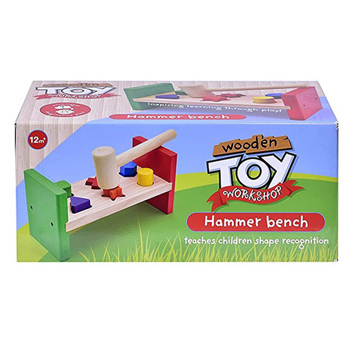Wooden Hammer Bench Toy Playset