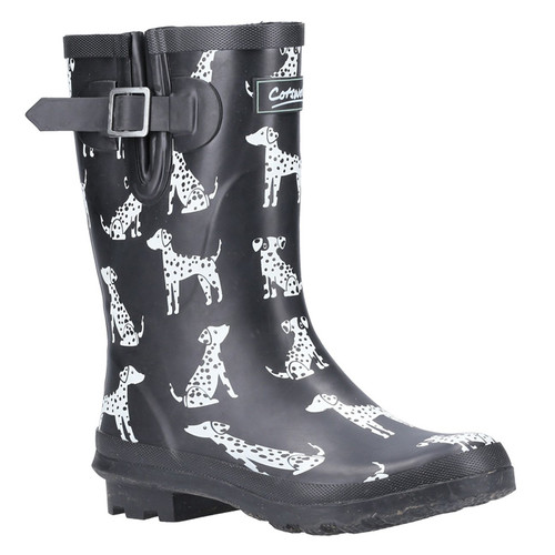 Cotswold Women's Mid-Height Wellington Boots - Dalmatian