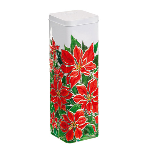 Chocolate Chip Shortbread Biscuit Poinsettia Tin - 250g