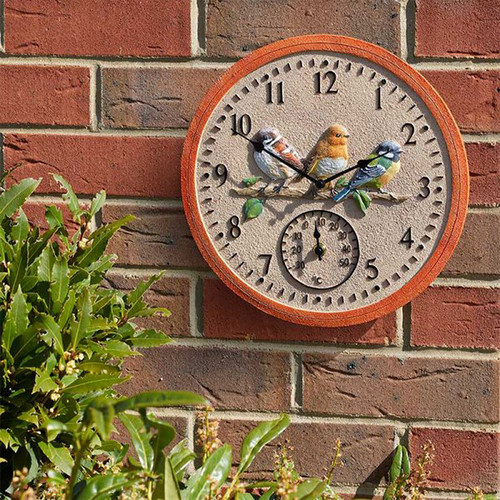 outdoor clock and thermometer the range