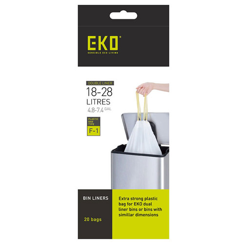 EKO Size F-1 Bin Liners 18-28 Litres - 20 Bags