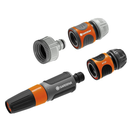 Gardena Water Hose Nozzle Sprayer & Connector Set