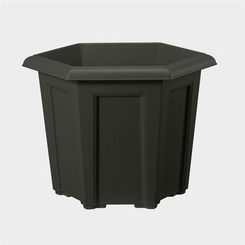 Stewart Garden Regency Hexagonal Planter, 40cm -Black