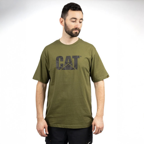 CAT Mens Trademark Logo T-Shirt  Chive