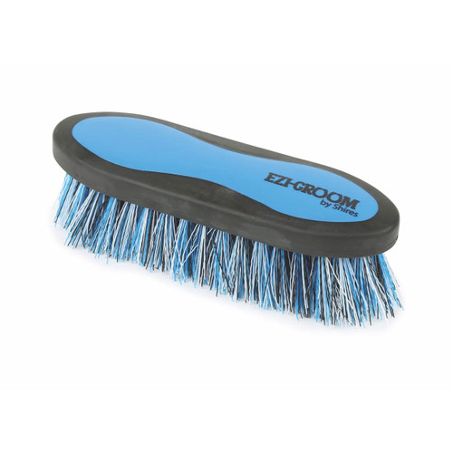 Shires EZI-GROOM Grip Dandy Brush  Bright Blue Large