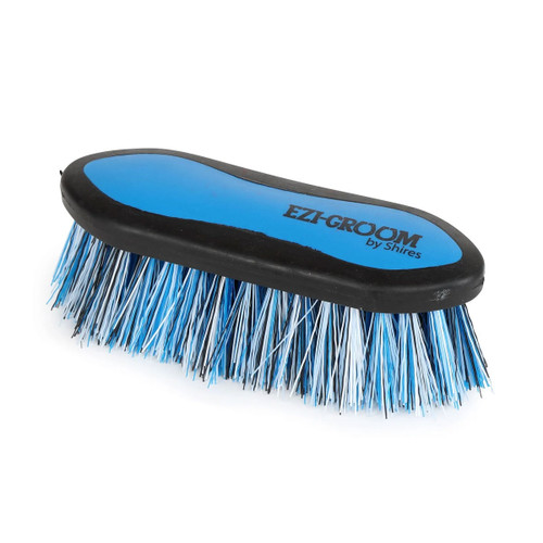 Shires EZI-GROOM Grip Dandy Brush - Bright Blue, Small