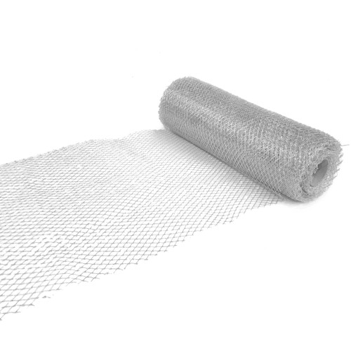 Silver Decorative Mesh - 25cm x 9m 