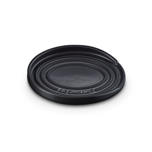 Le Creuset Stoneware Oval Spoon Rest, 16cm - Satin Black