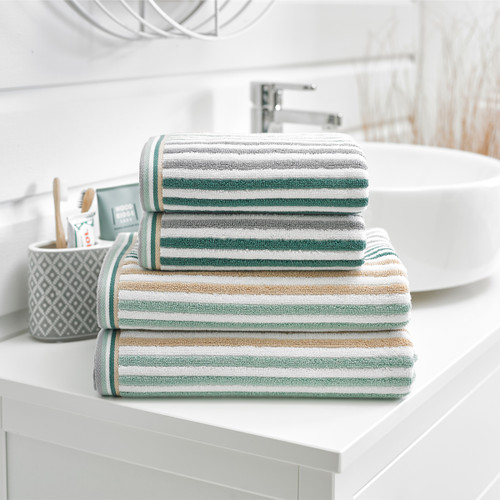 Hanover Stripe Bath Sheet - Seagrass