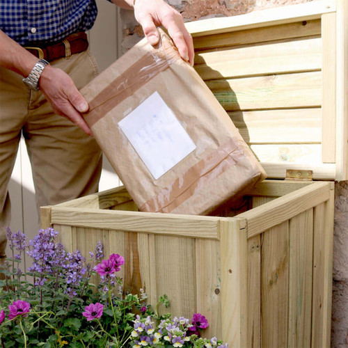 Zest Outdoor Living Wooden Parcel Store with Planter | Charlies