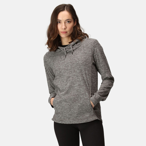 Regatta Women's Kizmitt II Marl Hooded Fleece - Storm Grey Marl