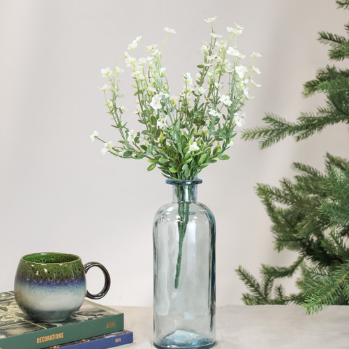 Bunch of Cream Blossom Foliage on a white background