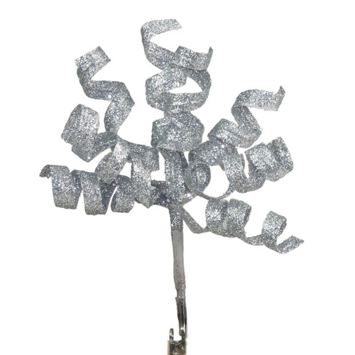 Silver Curl Clip on a white background