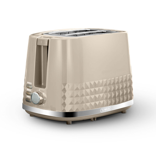 Tower Solitaire 2 Slice Toaster - Latte