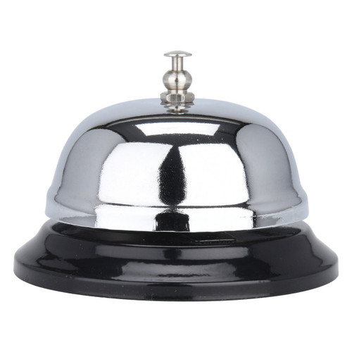 A silver service bell