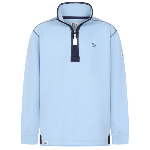 Lazy Jacks Men's Supersoft Quarter Zip Sweatshirt - Sky