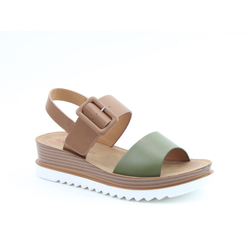 Heavenly Feet Women's Pistachio Sandals - Tan/Khaki