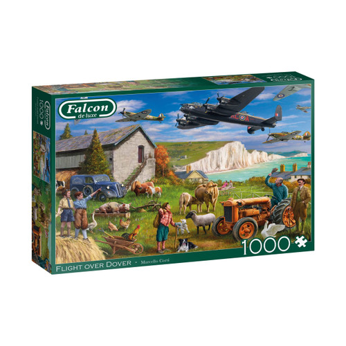 Flight Over Dover Jigsaw Puzzle By Falcon - 1000 Piece