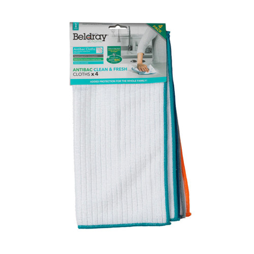 Beldray Antibac Clean & Fresh Cloths - Pack of 4 