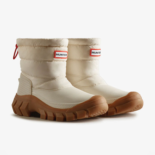 Hunter Womens Intrepid Short Snow Boots - White Willow