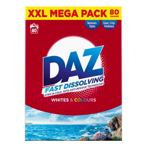 Daz Whites & Colours Washing Powder - 80 Washes