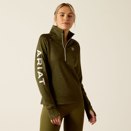 Ariat Women's Tek Team 1/2 Zip Sweatshirt - Winter Moss