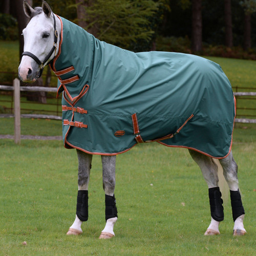 Weatherbeeta ComFiTec Essential Medium Combo Turnout Rug - 7 Ft - Navy/Silver/Red - Wasserdicht & Atmungsaktiv