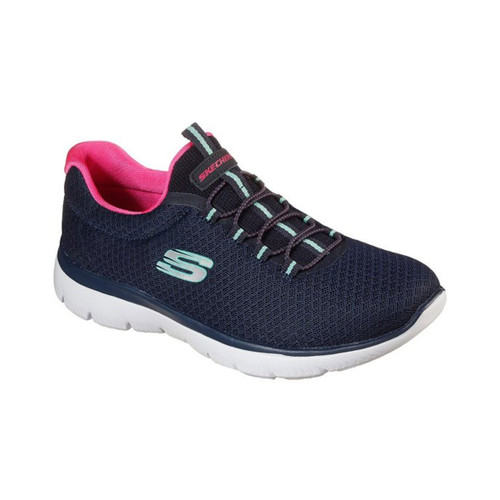 Skechers Women's Summits Trainers - Navy/Hot Pink