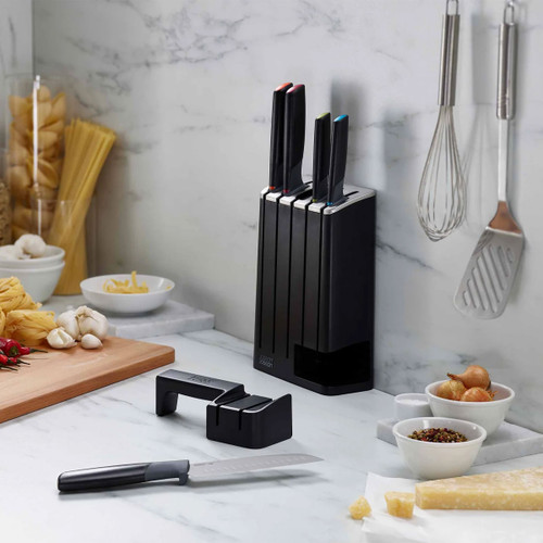 Joseph Joseph Elevate SlimBlock 5-Piece Knife Set with Sharpener