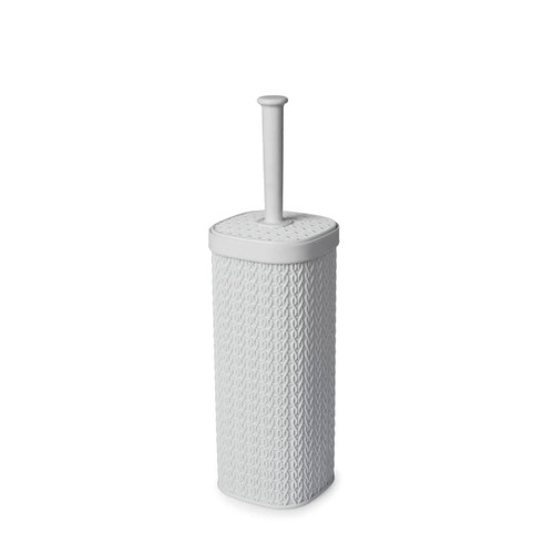 Blue Canyon Lace Design Toilet Brush & Holder - White