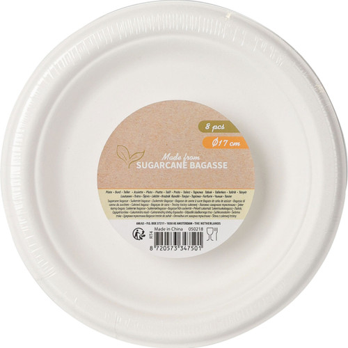 A disposable plate.