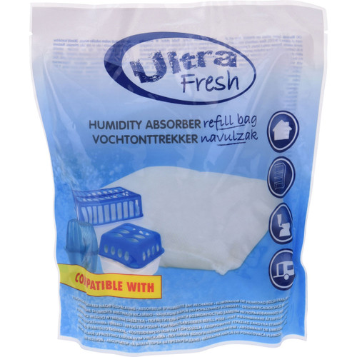 A bag of dehumidifying granules