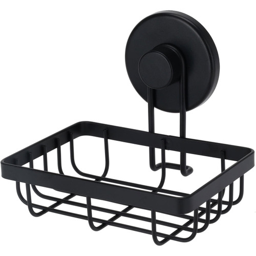 Non Drill Iron Soap Dish - Black