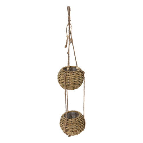 Rattan Hanging Baskets - Set of 2