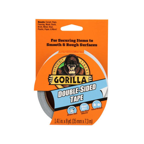 Packaging for Gorilla double-sided tape for multiple surfaces.