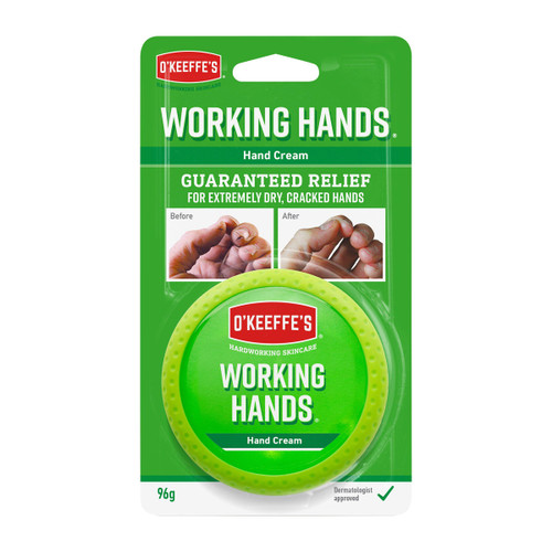 O'Keeffe's Working Hands hand cream container for dry, cracked hands, 96g.