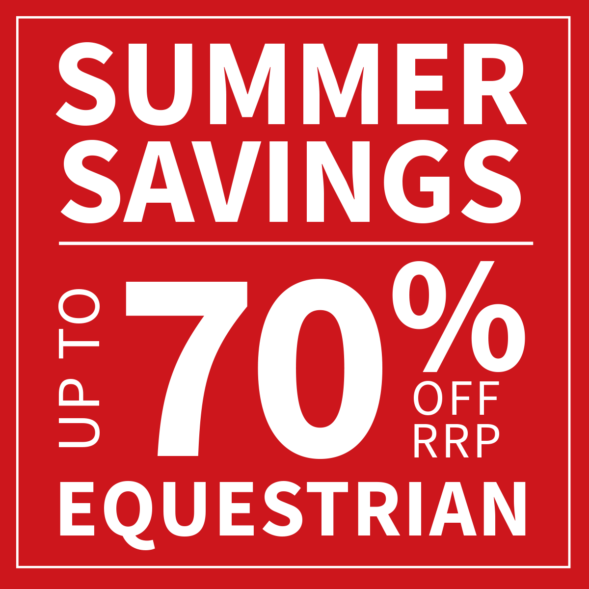 Summer savings 70% off sale