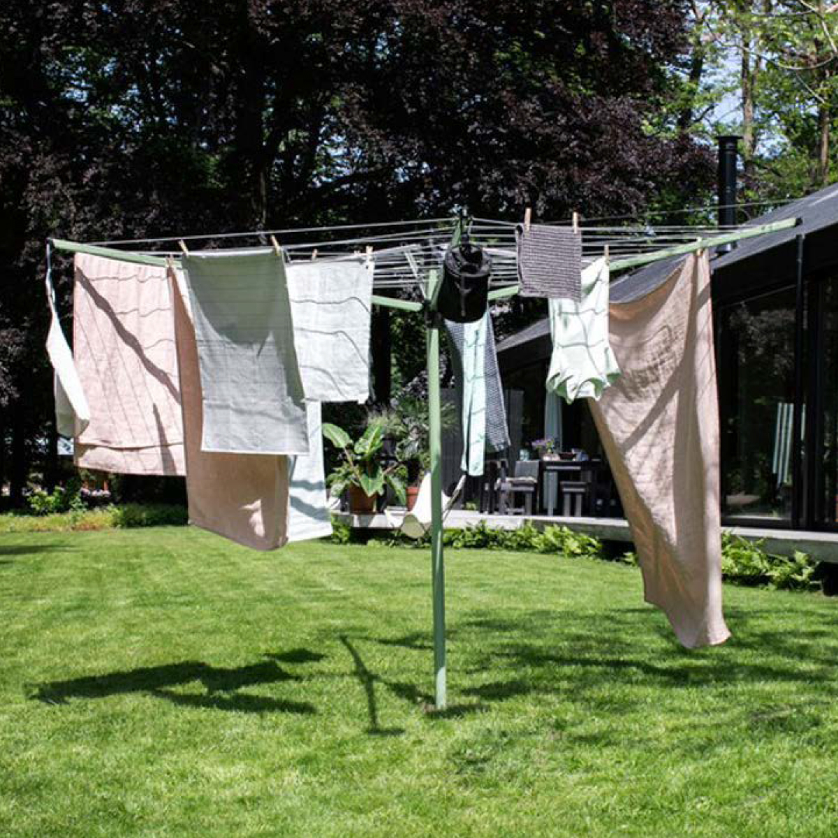 outdoor airer with washing on