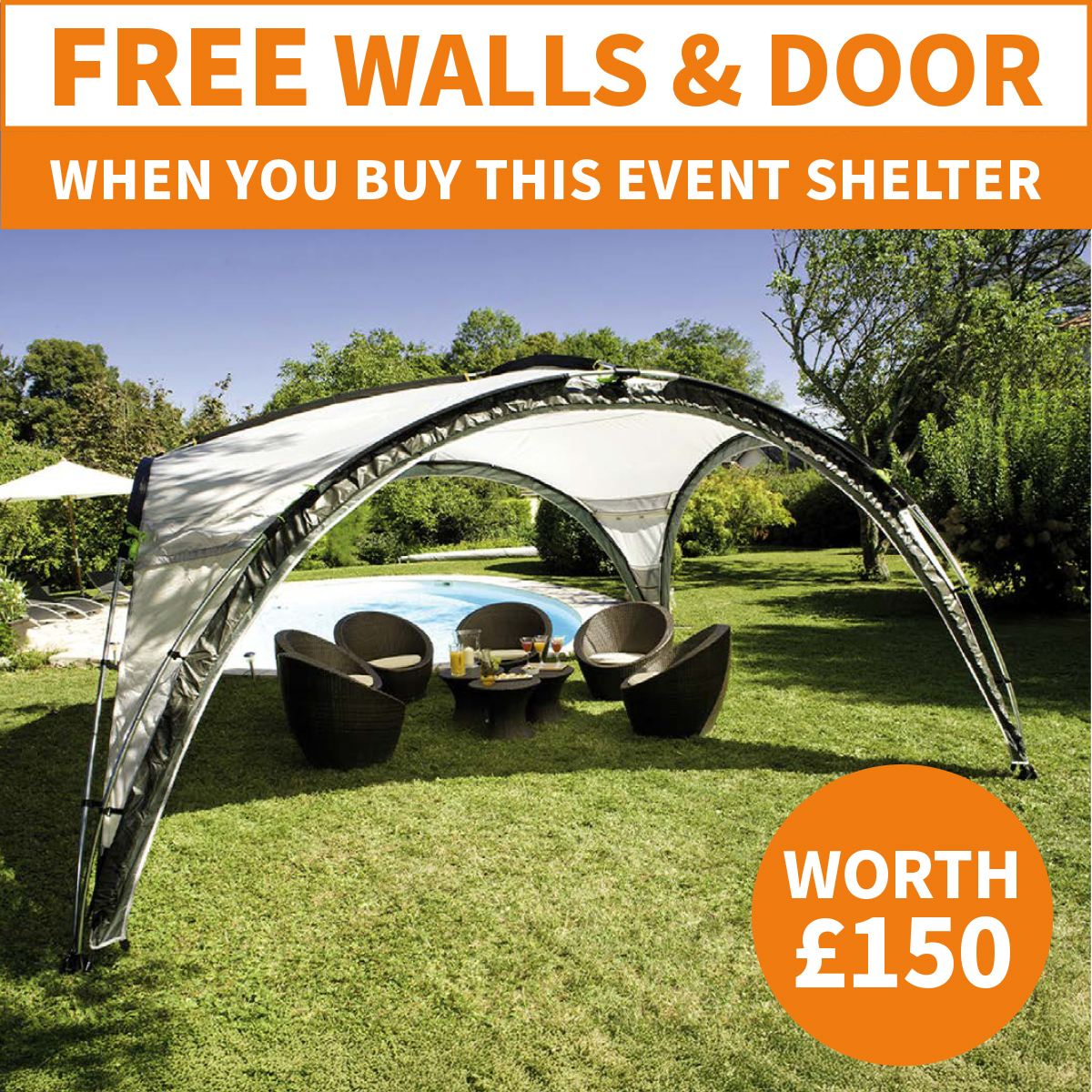 Coleman XL Deluxe Event Shelter - 15ft x 15ft