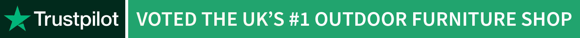 A trustpilot banner showing that Charlies has been voted the UKs #1 outdoor furniture shop