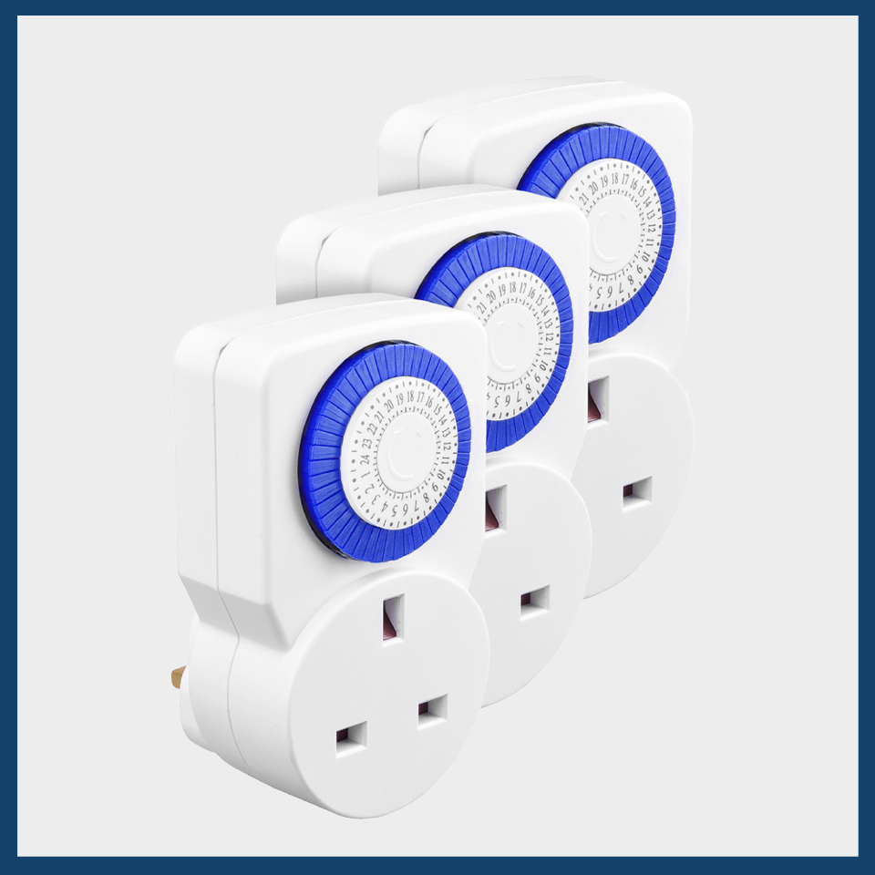 Masterplug 24 Hour Timer Plug Adapters - 3 Pack